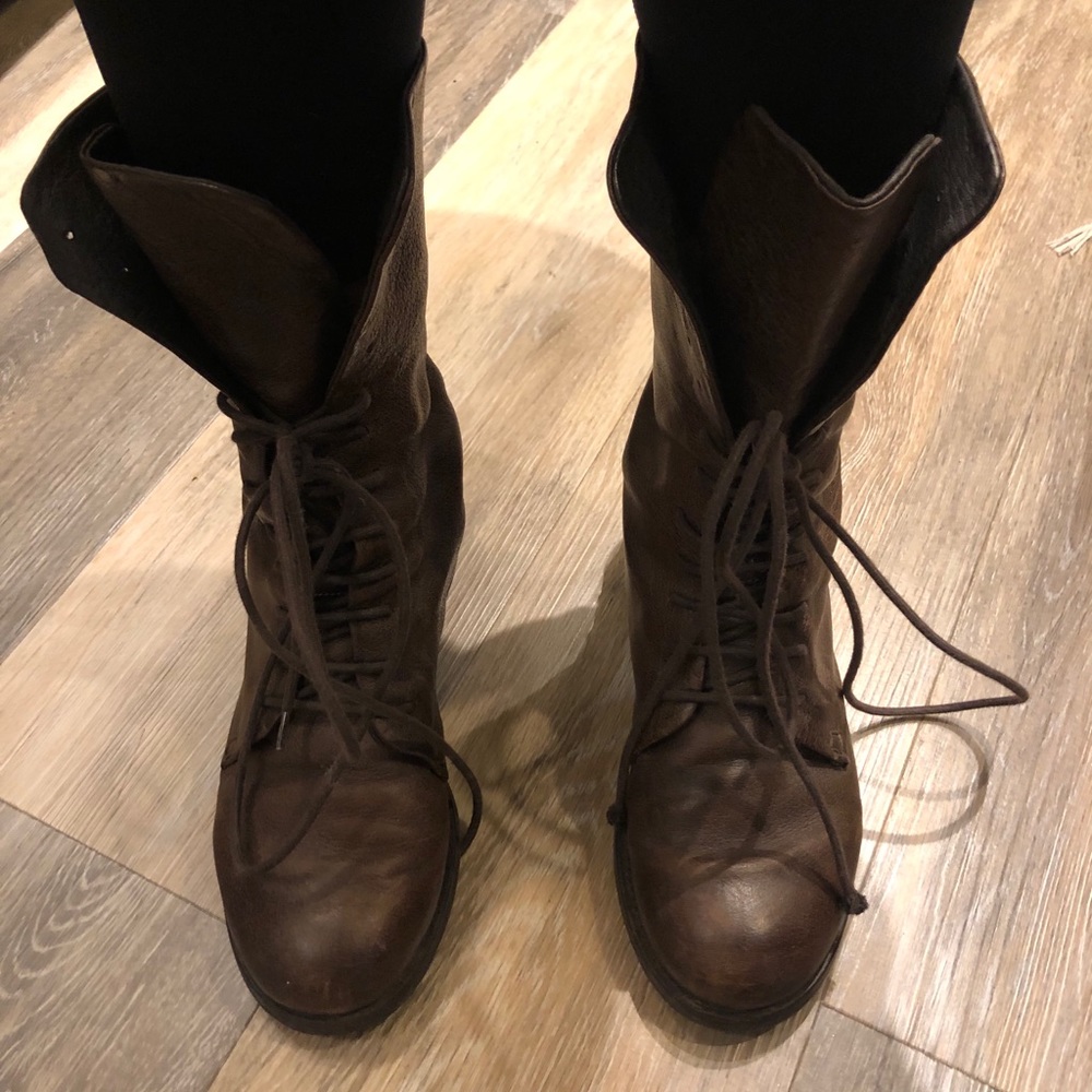 Dark Brown Italian Leather Boots